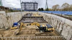 Imagen de archivo de un edificio en construccin en el mbito de Tafisa, en Pontevedra