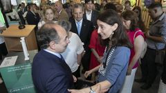 La ministra de Justicia, Pilar Llop, y el rector de la Universidad de Oviedo, Ignacio Villaverde