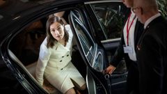 La primera ministra de Finlandia, Sanna Marin, a su llegada a una reuni�n del Consejo N�rdico en Dinamarca