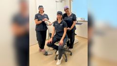 La especialista Iria Figueiras (en el centro), con sus compa�eras, en su cl�nica de Lugo (n�mero de registro sanitario C-27001486).