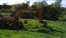Las m�quinas excavadoras ya empezaron los trabajos en Rodeiro.