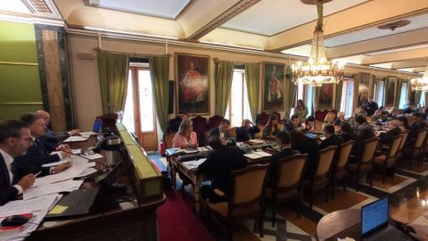 Pleno municipal en el Ayuntamiento de Oviedo