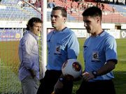 Luisito prefiri� no hablar con el madrile�o Ortiz Arias.