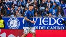 Javi L�pez, durante el Real Oviedo-Athletic