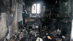 Explosi�n de gas e incendio en Teixeiro