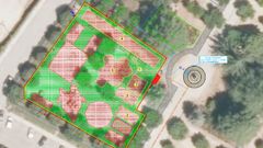 Un plano del proyecto de ampliaci�n muestra la superficie que ocupar� el �rea de juegos del parque de la Compa��a, que pasar� de los 950 metros cuadrados que tiene actualmente a contar con cerca de 1.650 