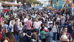 Ambiente en la zona de atracciones en el San Froiln de 2017