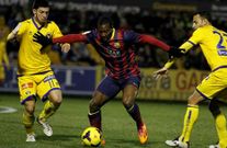 La velocidad y el desborde de Adama Traor� es uno de los peligros del filial del Barcelona.