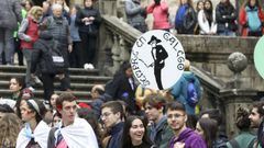 Protesta estudiantil en defensa do ensino pblico, nunha foto tomada no 2023.