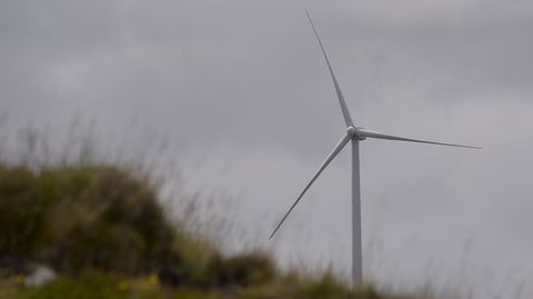 Aerogenerador de un parque e�lico de Lugo