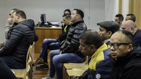 Juan Carlos Sant�rum, en el centro de la imagen, en una de las sesiones.