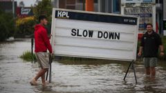 El paso del cicl�n Gabrielle por Nueva Zelanda