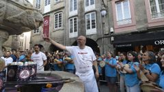 Luis Latorre, presidente de Lugo Monumental, el a�o pasado durante el �Milagro de San Vicente�