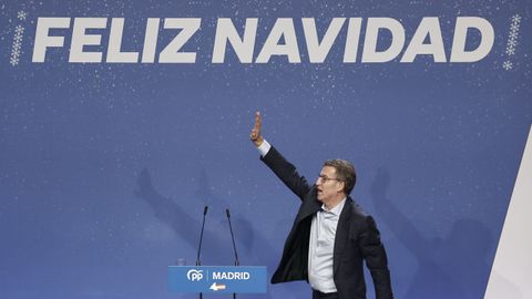 Nez Feijoo, el lunes en la cena de Navidad del PP de Madrid