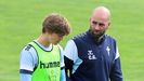 Fer L�pez y Claudio Gir�ldez, en un entrenamiento del Celta de la temporada pasada.
