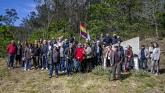 Acto da Comisi�n da Memoria Hist�rica de Barbanza en conmemoraci�n do D�a da Rep�blica no monumento en honor �s v�timas da ditadura no Confurco, Lousame