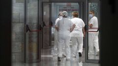 El Hospital do Saln�s, en Vilagarc�a, en una imagen de archivo durante la pandemia del covid