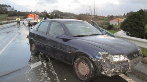Accidente en Cances (Carballo) por culpa del granizo