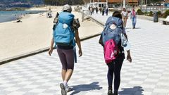 Pregrinas en el camino de Santiago.