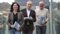 Mar�a Eyo, el presidente del presidente de la autoridad portuaria de Mar�n Jos� Benito Su�rez, y Enrique Abati