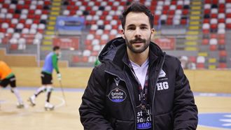 Kike Sanfiz, durante un entrenamiento del Liceo.