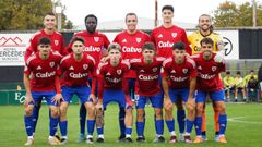 Once inicial del Bergantiños frente al Rayo Cantabria en Astillero.