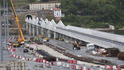 Avance de los trabajos del tren al puerto exterior