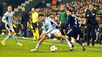 Javi Rueda fue el autor del gol del Celta frente al Olympique de Lyon.