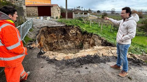 Abal visit� el viernes las obras de mejora del alcantarillado en�Couto de Abaixo