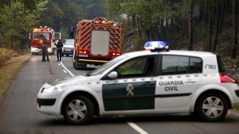 Corte de la carretera entre Monforte y Pobra do Brolln a la altura de Chavaga