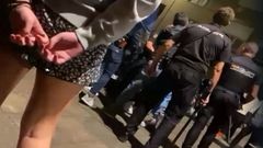 Imagen del momento de la detenci�n en O Ventorrillo