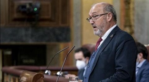 Juan Bernardo Fuentes Curbelo, en una intervencin en el Congreso