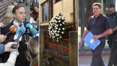 El abogado de la familia Quer en los juzgados de Fonti�as, en Santiago hablaba tras el aplazamiento del juicio mientras en la nave de Asados, en Rianxo, donde apareci� el cuerpo de la joven alguien coloc� una corona de rosas blancas 