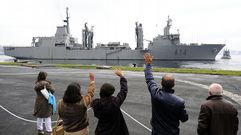 El �Pati�o� zarpando de su base en Ferrol 