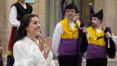 La jugadora de bdminton Carolina Marn a su llegada al Hotel La Reconquista de Oviedo, ciudad donde el prximo viernes recoger el Premio Princesa de Asurias de los Deportes