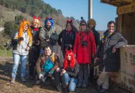 Integrantes de la asociaci�n O Poti�os en el entroido de Santiago de Arriba (Chantada). 