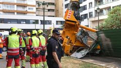 Situaci�n en la que qued� el veh�culo industrial