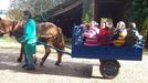 Visita de los niños de Sarria a la granja de Ortoá a principios de los 2000