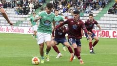 Antonio Montoro en el partido ante el Racing en A Malata