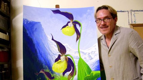 Imagen de archivo de Mauro Leivas con una de sus obras