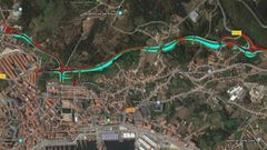Trazado variante de Ribeira, primera fase