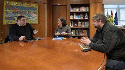Francisco P�rez y Manuel Seijas se reunieron con Bel�n do Campo en su despacho de la delegaci�n territorial de A Coru�a