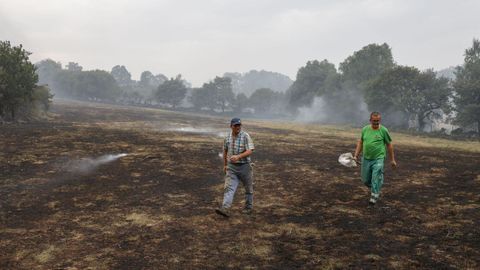 Incendio forestal no Macizo Central Ourensán.