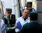 Pierre Mu�oz, el d�a del juicio por el doble crimen de Cambados.