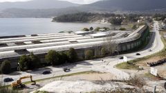 Antigua f�brica de Pontesa en Ponte Sampaio, situada en terrenos de dominio mar�timo-terrestre cuya concesi�n acaba de ser anulada por la Audiencia Nacional