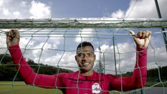 Nahuel posa en la ciudad deportiva de Abegondo
