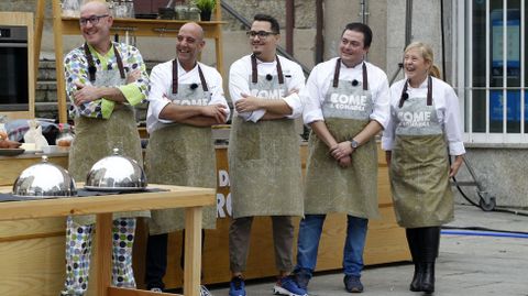 O equipo local, formado por Luis Aguiar, Xacobo Garc�a, Fran Prada, Sim�n Otero, Luis Aguiar y Carmela Rodr�guez