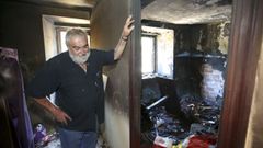 Pepe de Malde en la planta en la que se inici� el fuego.