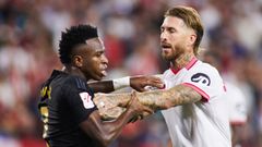 Vincius y Sergio Ramos.Vincius, delantero del Real Madrid, y Sergio Ramos