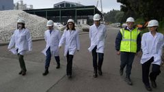 Visita de la conselleira de Medio Ambiente a la planta de Ferroglobe en Arteixo.